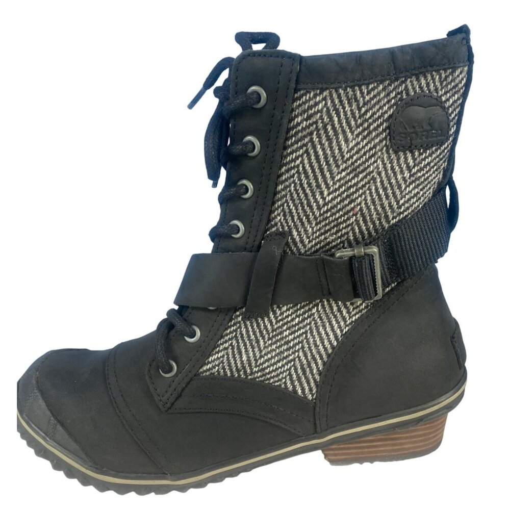 NWOB Sorel Womens Herringbone Slimboot Lace Boot Women's 10, No box - Picture 4 of 17